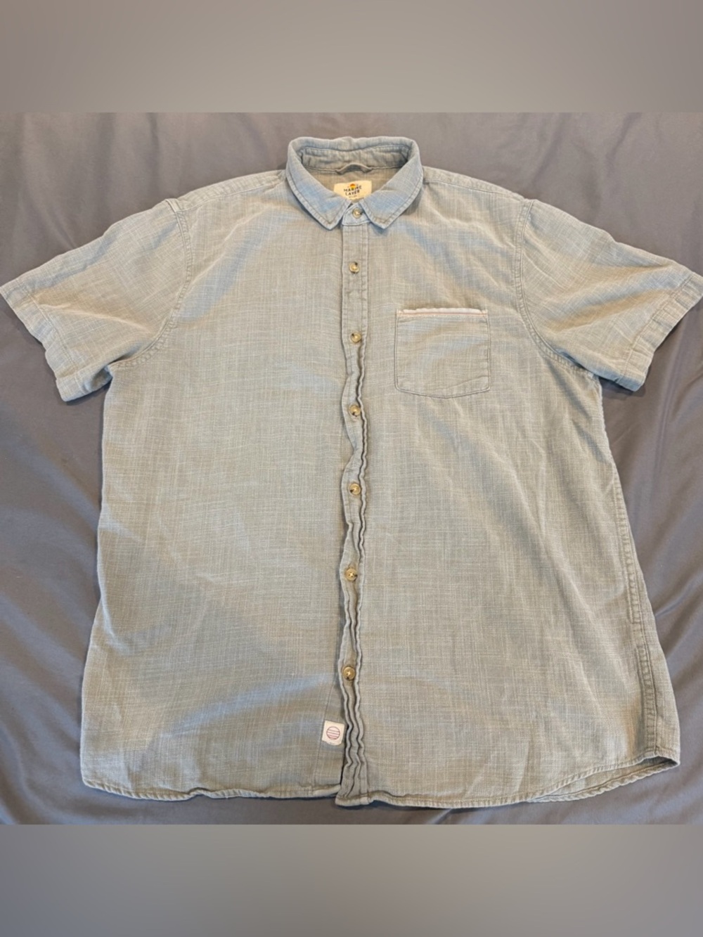 Marine Layer Shirt Mens Medium Pocket Outdoor Casual Button Up
